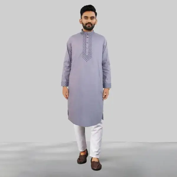 Buy Ash Colour Panjabi for Men Online