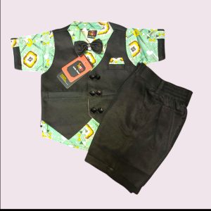 Boys Dark Coffee half shirt party dress