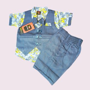 Boys Light Blue half shirt party dress