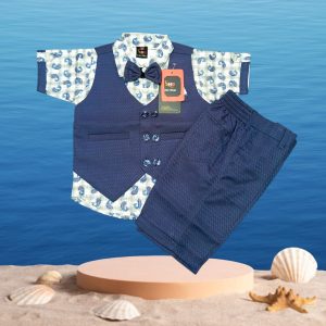 Boys Light Blue half shirt party dress
