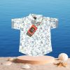Boys Off white half shirt party dress